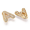 Brass Micro Pave Cubic Zirconia Pendants KK-N254-06G-A-2