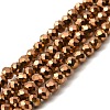 Electroplate Transparent Glass Beads Strands EGLA-A034-T6mm-UA04-1