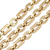201 Stainless Steel Oval with Rectangle Link Chains CHS-F024-01A-G-1