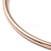 Ion Plating(IP) 304 Stainless Steel Simple Plain Bangle for Women High Polished BJEW-F461-01A-RG-3