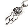 Non-Tarnish 201 Stainless Steel Pendant Necklaces NJEW-M212-01C-P-1