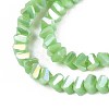 Electroplate Opaque Glass Beads Strands GLAA-N022-4mm-16-4