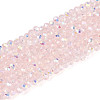 AB Color Plated Transparent Glass Rondelle Beads Strands EGLA-T029-2mm-10H-1