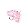 Electroplated Glass Connector Charms PALLOY-JF04294-01-5