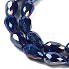 Opaque Solid Color Electroplate Glass Beads Strands LS-EGLA-N013-P6mm-B03-3