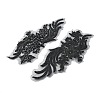Phoenix Tail Pattern Glass Rhinestone & Mesh Base Fabrics Handwork Embroidery Cloth Sew on Appliques PATC-WH0009-02A-2