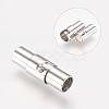 Tarnish Resistant Stainless Steel Locking Tube Magnetic Clasps X-STAS-H019-2-2
