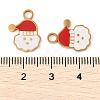 Christmas Theme Ion Plating(IP) 304 Stainless Steel Enamel Pendants STAS-Z083-07G-04-3