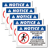 5Pcs Waterproof PVC Warning Sign Stickers DIY-WH0237-028-1