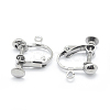 Brass Screw On Clip-on Earring Findings KK-L164-01P-3