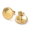 Ion Plating(IP) 304 Stainless Steel Flat Round Ear Studs for Women EJEW-P234-13G-2
