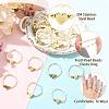 Natural Freshwater Pearl & 304 Stainless Steel Bead Finger Rings RJEW-FS00001-21-2