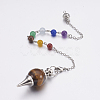 Natural & Synthetic Mixed Stone Sphere Dowsing Pendulums MAK-P009-E-3