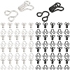 400Pcs 2 Colors Brass Interlocking Clasps KK-YW0004-28-1