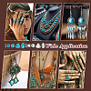 120Pcs 10 Styles Dyed Synthetic Turquoise Cabochons TURQ-PH0001-18-5