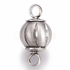 304 Stainless Steel Magnetic Clasps with Loops STAS-O114-083MP-2