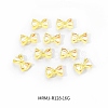 Electroplated Bowknot Resin Cabochons MRMJ-R128-16G-2