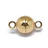 Rack Plating Brass Magnetic Clasps with Loops KK-F801-02A-G-2