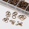 Iron Open Jump Rings and Assistant Tool Brass Rings IFIN-X0033-AB-B-2