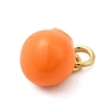 Brass Enamel Charms X-KK-P303-06B-G-2