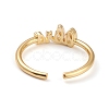 Constellation/Zodiac Sign Brass Cuff Rings RJEW-O042-06G-K-3