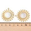 304 Stainless Steel Natural White Shell Pendants STAS-L288-12G-02-3