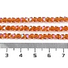 Electroplate Glass Beads Strands GLAA-Q105-02F-4