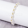 ABS Imitation Pearl Round Beads Bracelets for Women BJEW-M104-01G-5