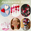 12Pcs 3 Colors Heart Wool Needle Felting Decoration DIY-SC0030-15-4