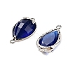 Cat Eye Faceted Teardrop Connector Charms G-B081-02P-3