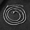 2MM 304 Stainless Steel Snake Chain Necklaces for Women Men STAS-V011-04D-P-3