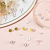 50Pcs Flat Round 304 Stainless Steel Stud Earring Settings STAS-BBC0005-84B-4