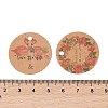 100Pcs Kraft Paper Flower Printed Gift Tags CDIS-H007-02-3