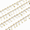 3.28 Feet Handmade Glass Beaded Chains X-CHC-E020-01L-1