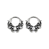 Snake 316 Surgical Stainless Steel Clear Cubic Zirconia Hoop Earrings X-EJEW-G416-39AS-4