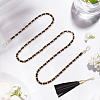 Adjustable Black Imitation Leather Bag Straps PURS-CL0001-55A-7