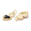 Golden Tone Brass Enamel Pendants KK-K750-01G-F-2