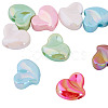 10Pcs UV Plating Opaque Acrylic Beads OACR-TA0004-07-3