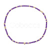 Minimalist Glass Seed Beads & Brass Beads Stretch Bracelets for Women BC0195-22-1
