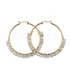 Beaded Hoop Earrings EJEW-JE03830-05-2