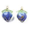 Handmade Flower Epoxy Resin Pendants KY-S163-103A-1