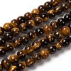 Round Tiger Eye Beads Strands Z0RQT011-2