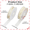 2 Rolls 2 Styles Chiffon Lace Trim for Sewing Decoration OCOR-CY0001-65B-2