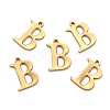Ion Plating(IP) 304 Stainless Steel Alphabet Charms STAS-H122-B-G-2
