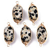 Natural Dalmatian Jasper Links/Connectors G-T131-100C-1