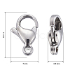 Tarnish Resistant 304 Stainless Steel Lobster Claw Clasps X-STAS-AB11-4