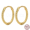 Unisex 925 Sterling Silver Hoop Earrings EJEW-AA00271-06G-2