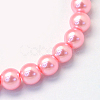 Baking Paint Pearlized Glass Pearl Round Bead Strands HY-Q003-4mm-53-2