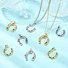 2Pcs Brass Micro Pave Cubic Zirconia Pendants KK-FS0002-14G-5