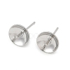 Brass Stud Earring Findings KK-A300-29C-P-1